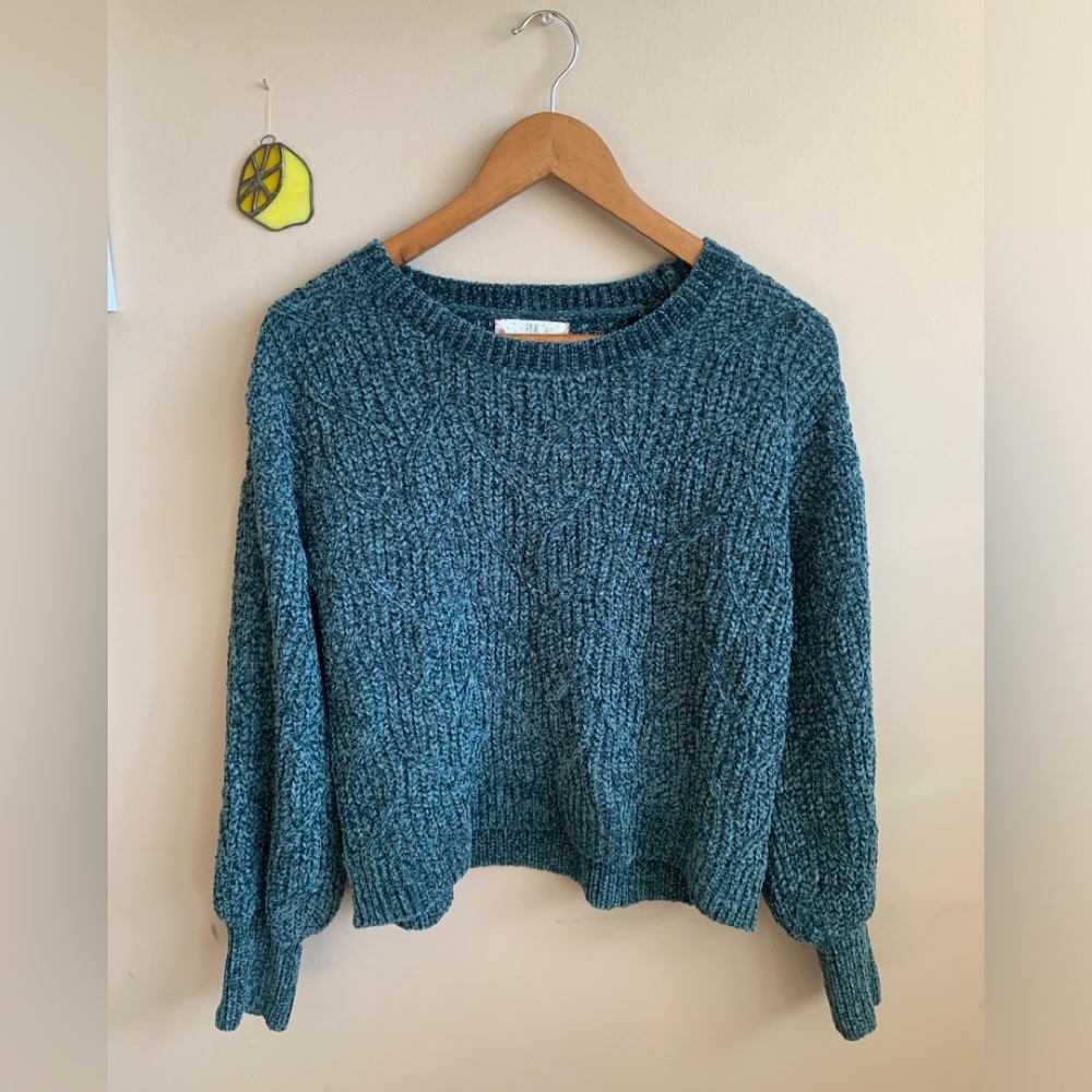 Teal Chenille sweater women’s medium